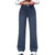 New Y2K Washed Blue Straight Loose Fit High Waist Hole Trousers Pants Women's Jeans Fashion Personality To Do Old Denim