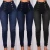 Women Elegant Vintage Stretch Bodycon Jeans Fashion Casual Double Breasted High Waist Skinny Denim Pants Trousers