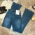 PTKPCC Spring Autumn High Waist Loose Flare Jeans with Classic Vintage Stretch and Four Pockets Jeans for Women 3675