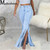 2021 Women Flare Jeans High Waist Fringe Hole Denim Skinny Pants Ladies Stretch Jeans Female Wide Leg Jeans Bell Bottoms Clothes