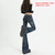 American High Street Spicy Girls Low Waist Jeans Women Autumn Vintage Design Sense Slim Fit Straight Tube Micro Flare Pants