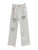 DEAT Women's Jeans High Waist Straight Heart Hollow Out Solid Color Full Diamonds Denim Pants 2026 Summer New Fashion 29L7772