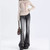 Women's Vintage Y2K Flared Jeans Korean Button-Up Low Rise Casual Denim Pants Female Versatile Elastic Slim Fit Jean Trousers