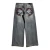 Y2K Skull Embroidered Loose Fit Jeans Fashion Harajuku Trend Women Casual Street Hip Hop High Waist Wide Leg Straight Leg Pants