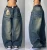 Y2K Skull Embroidered Loose Fit Jeans Fashion Harajuku Trend Women Casual Street Hip Hop High Waist Wide Leg Straight Leg Pants
