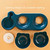 Pet Bowls With Water Feeder, 3 In 1 Ear Design Tilted Cat Water And Food Bowl Set With Gravity Water Bottle For Neck Protection