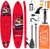 Iboard 11' Red Drop Stitch Inflatable Stand-Up Paddle Board for Ocean Waters Surfing Accessory