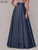 ZANZEA Bohemian Women Satin Silk Black Long Skirts Elegant Solid A-Line Party Jupes Femme Waist Zipper Oversized Casual Dresses