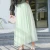 Women Mesh Elastic Tutu Skirt Beach Spring Summer Korean High Waist Fashion Pleated Long Skirt Black White Tulle Skirts LSK010