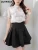 Japanese Lolita Skirts Ruffled Pleated Plaid Skirt Women 2025 Spring New Elastic High Waist Slimming Gentle Mini Skirt Culottes
