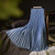 Womens Chic Pleated Swing Long Skirt with Liner Korean Fashion Kawaii Elastic High Waist OL Chiffon Shirring Mermaid Skirts K77