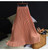 Womens Chic Pleated Swing Long Skirt with Liner Korean Fashion Kawaii Elastic High Waist OL Chiffon Shirring Mermaid Skirts K77