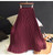 Womens Chic Pleated Swing Long Skirt with Liner Korean Fashion Kawaii Elastic High Waist OL Chiffon Shirring Mermaid Skirts K77