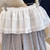 Plus size Spring All-Match French Lace Strap Design Fashion Pleated Skirt Fart Curtain Skirt Ruffle Trim Belted A- Line Skirt