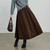 TOYOUTH Women Skirt 2025 Autumn New Corduroy Pure Cotton Ankle Length Umbrella Skirt