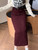 Vintage High Waist Winter Long Skirts For Women Elegant Office Wear Solid Corduroy Pencil Skirt With Belt Wrap Falads Largas