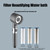 Portable Shower Filter Three Modes of Water Output Showerhead Head Massage Bathroom Accessories One Click Water Stop Knobs Heads
