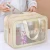 Dry wet separation sports swimming storage bag portable fitness bag, transparent waterproof pouch cosmetics organizer travel bag