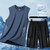 Men Polyester Quick Dry Sports Outfit for Pickleball Running Cycling Training and Tennis