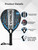3K/12k Carbon Fiber Padel Racket Pure Carbon Cage Beach Tennis Portable Lightweight Durable