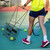 Portable Easy-to-Set-Up Wheeled Iron No-Bending Ball Picker for Tennis and Pickleball Storage Cart