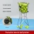 Portable Easy-to-Set-Up Wheeled Iron No-Bending Ball Picker for Tennis and Pickleball Storage Cart