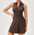 YIYI New Women's Golf Polo Dress Tennis Sleeveless Zip up Lightweight Quick Dry Moisture Wicking Athletic Sports Workout Dress