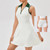 YIYI New Women's Golf Polo Dress Tennis Sleeveless Zip up Lightweight Quick Dry Moisture Wicking Athletic Sports Workout Dress