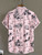 Men Street Fashion Summer Daily Shirt Hawaiian Cartoon Print Casual Loose Shirts Short Sleeve Beach Loose Tops