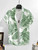 Men Street Fashion Summer Daily Shirt Hawaiian Cartoon Print Casual Loose Shirts Short Sleeve Beach Loose Tops