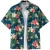 Hawaiian Beach Men's Short Sleeve Shirt with Plant Print Pattern Boy's Short Sleeve Lapel Casual Shirt Fashionable Tops
