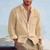 Men's Spring and Autumn Linen Cardigan Long Sleeved Shirt Casual Loose Breathable Button Top Suitable for Daily Leisure or Party