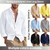 Men's Spring and Autumn Linen Cardigan Long Sleeved Shirt Casual Loose Breathable Button Top Suitable for Daily Leisure or Party