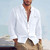Men's Spring and Autumn Linen Cardigan Long Sleeved Shirt Casual Loose Breathable Button Top Suitable for Daily Leisure or Party