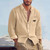 Men's Spring and Autumn Linen Cardigan Long Sleeved Shirt Casual Loose Breathable Button Top Suitable for Daily Leisure or Party