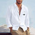 Men's Spring and Autumn Linen Cardigan Long Sleeved Shirt Casual Loose Breathable Button Top Suitable for Daily Leisure or Party