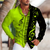 Men's Long Sleeves Shirt with Musical Instrument Symbol Pattern Printed Collar,Fashion Casual Cardigan, Street Casual Shirt
