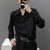 Mens Shirt Reflective Shiny Shoulder Pad Shirt Fashion Personality Temperament Performance Costume Top Men'S Clothing Spring New