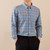 Men's 100% Cotton Striped Checkered Long Sleeve Oxford Shirt Front Patch Chest Pocket Button-down Plaid Versatile Casual Shirts