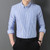 Men's 100% Cotton Striped Checkered Long Sleeve Oxford Shirt Front Patch Chest Pocket Button-down Plaid Versatile Casual Shirts