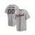 Customized Name And Number Men's Embroidery Baseball Jersey Detroit Grey V-Neck Personalized Short Sleeve Button Down DIY Shirts
