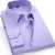 Plus Large Size 8XL 7XL 6XL 5XL 4XL Social Dress Shirts Mens Business Casual Long Sleeved Shirt Classic Striped Male Purple Blue