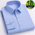 4XL Bamboo Fiber Blue Work White Shirt for Man Long Sleeve Office Business Anti-wrinkle Non-iron Men Shirts Long Sleeve Casual