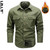Winter Men Fleece Cargo Cotton Long Sleeve Shirts Man Casual Military Tactic Thick Shirts Man Outdoor Blouses Polo Top Shirt 5XL