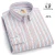 New in shirt over 9xl 100%cotton long-sleeve shirts for men slim fit casual plain shirt soft striped thin korean popular clothes
