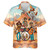 Hippie Music Graphic Beach Shirts For Men Hip Hop Rock Singer Lapel Blouse Casual Streetwear Short Sleeve Male Button Tops