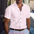 Men's Casual Business Short-Sleeved Shirt Hawaii Men's Party Fashionable Short-Sleeved Solid Color Button-Up Shirt XS-5XL