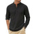Fashion Mens Linen Shirts Luxury Henley Casual T-Shirts Long Sleeve Cotton T-Shirts Beach Hawaiian Summer Shirt for Men Gym Man