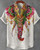 New Retro Men's Ethnic Elephant Pattern Print Lapel Shirt, Fashion Casual Short Sleeve Linen Neuheiten In Oberteile Und T-shirts