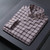 New in Shirt 100%Cotton Oxford Long Sleeve Shirts for Men Casual Plaid Tops Slim Fit Soft Designer Striped Clothes